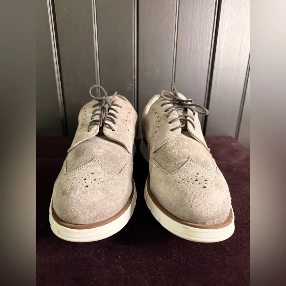 Charles Tyrwhitt Men's Gray Suede Oxford Shoes